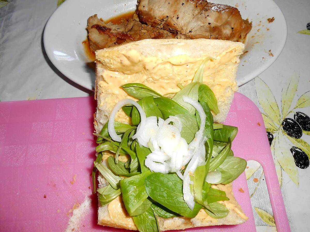 recette SANDWICH AU ROTI DE PORC