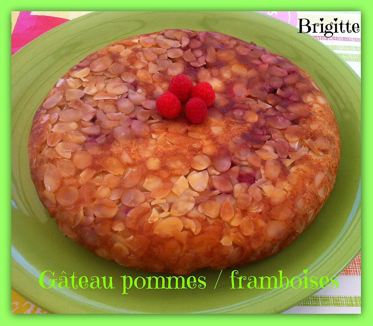 recette GÂTEAU AUX POMMES/FRAMBOISES au COOKEO