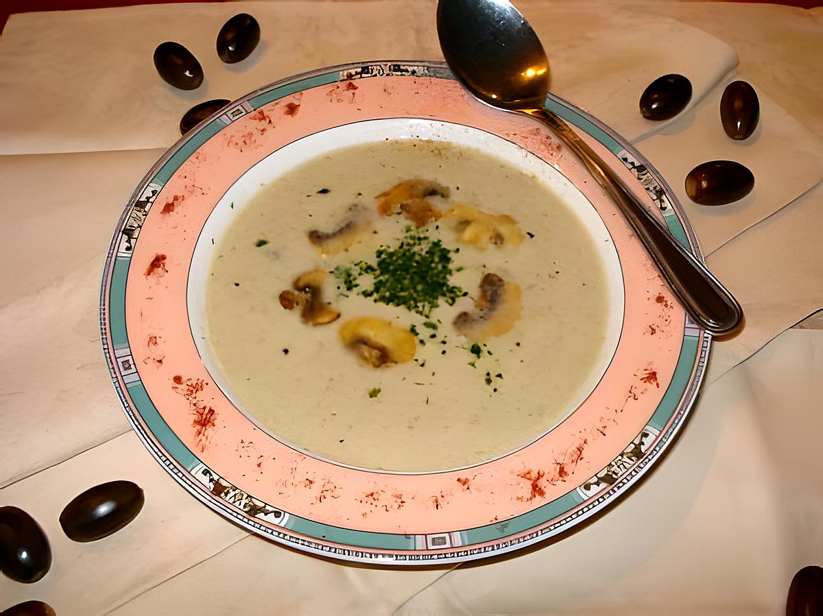 recette Soupe aux champignons