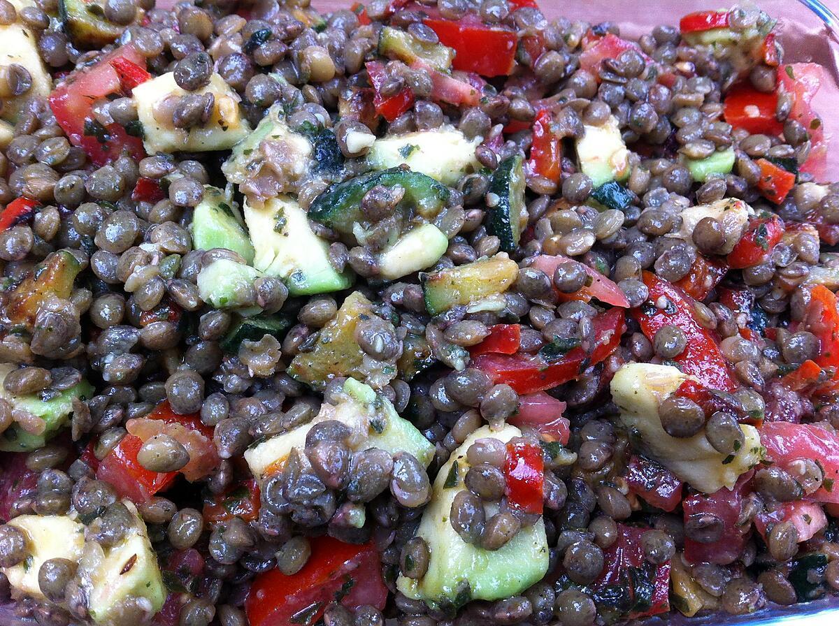 recette Salade de lentilles avec ses petits légumes