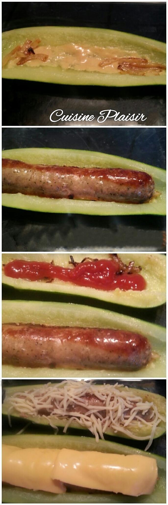 recette Courgette saucisse... avec oignon, moutarde ou ketchup ?