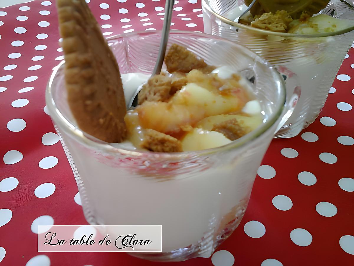 recette VERRINES AU FROMAGE BLANC ET AUX PÊCHES BLANCHES