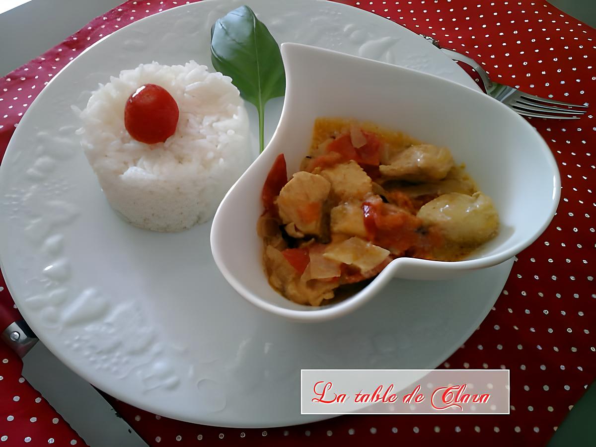 recette POULET AU CURRY