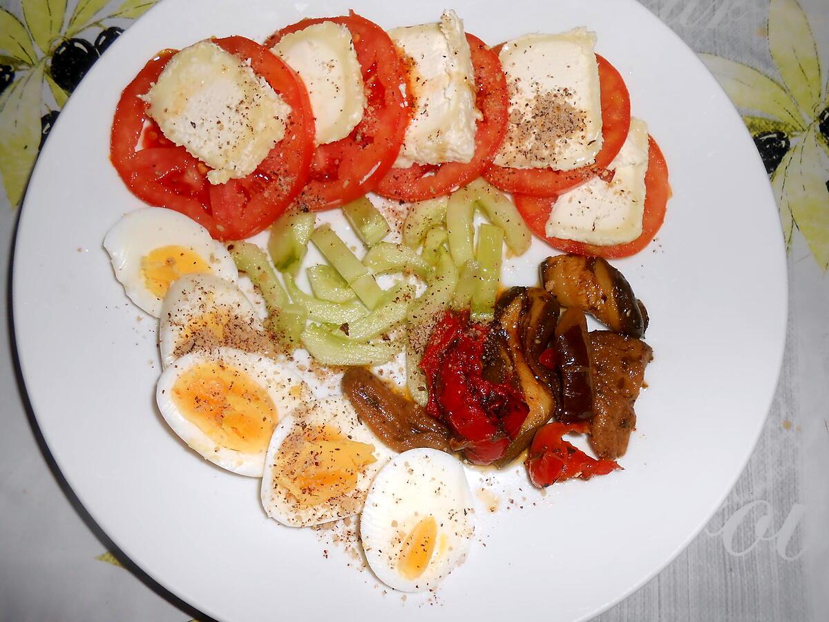 recette SALADE DE TOMATES AU CROTTIN DE CHAVIGNOL