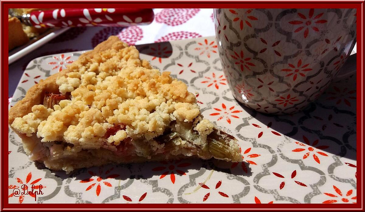 recette Tarte rhubarbe en crumble