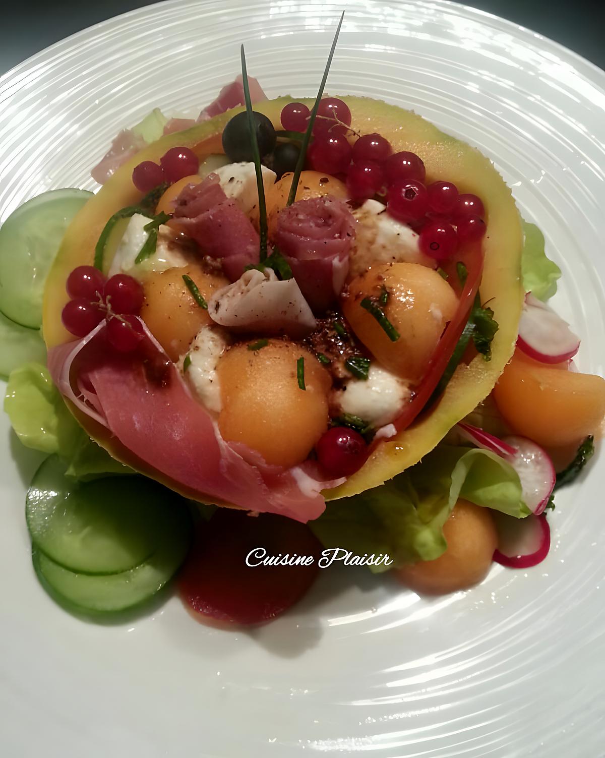 recette Salade composée autour d'un melon