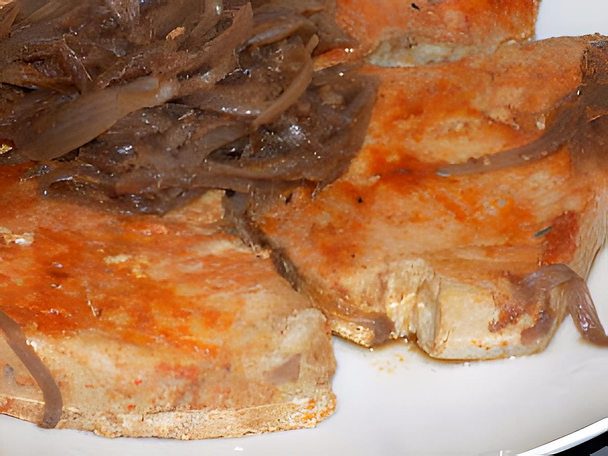 recette Steaks de thon et chutney d'échalotes (compatible dukan)