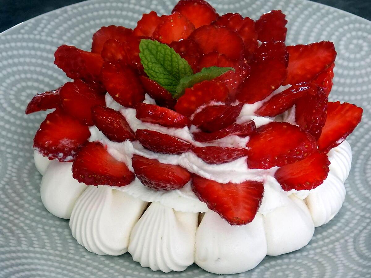 recette Pavlova aux fraises