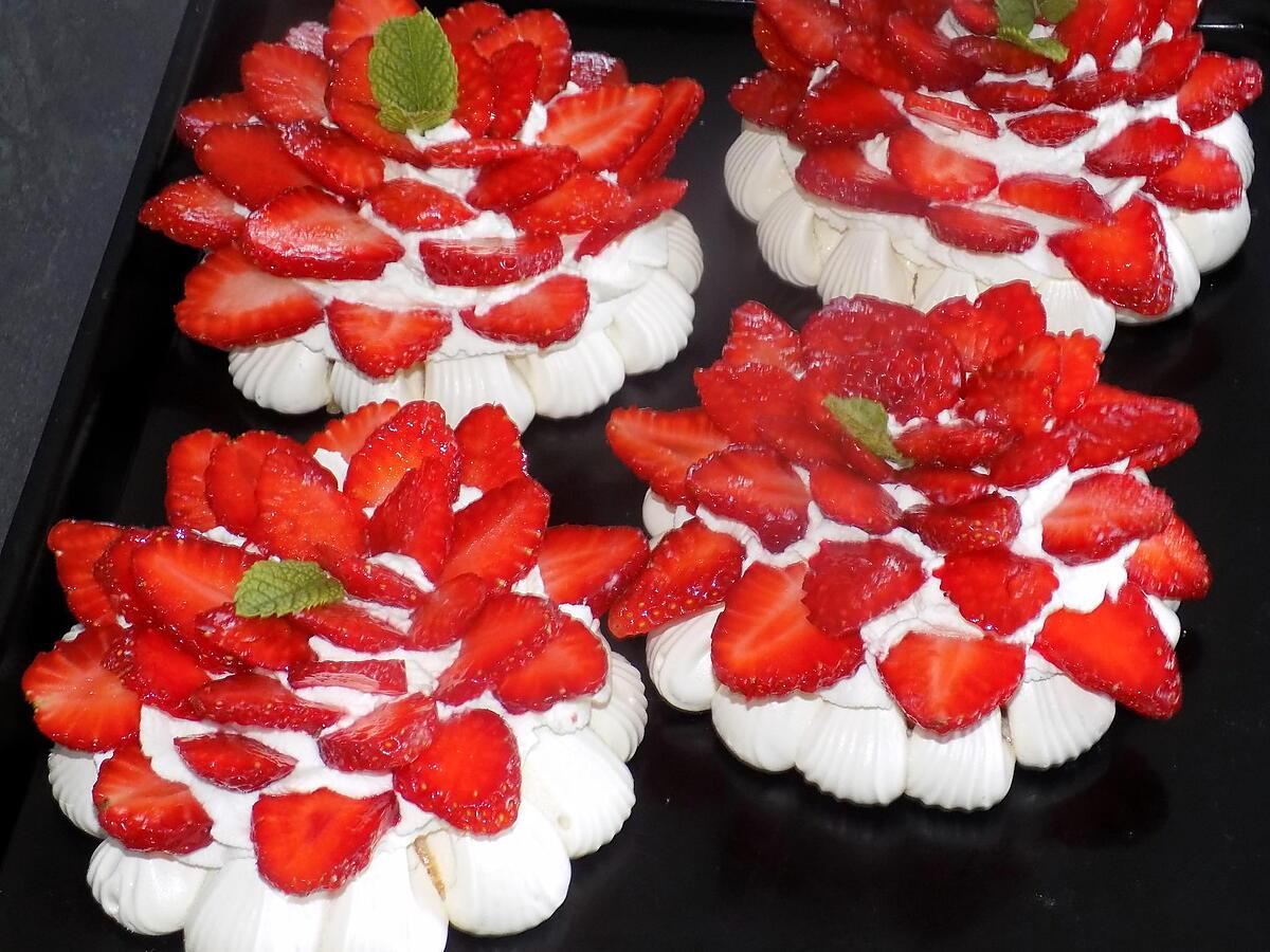 recette Pavlova aux fraises