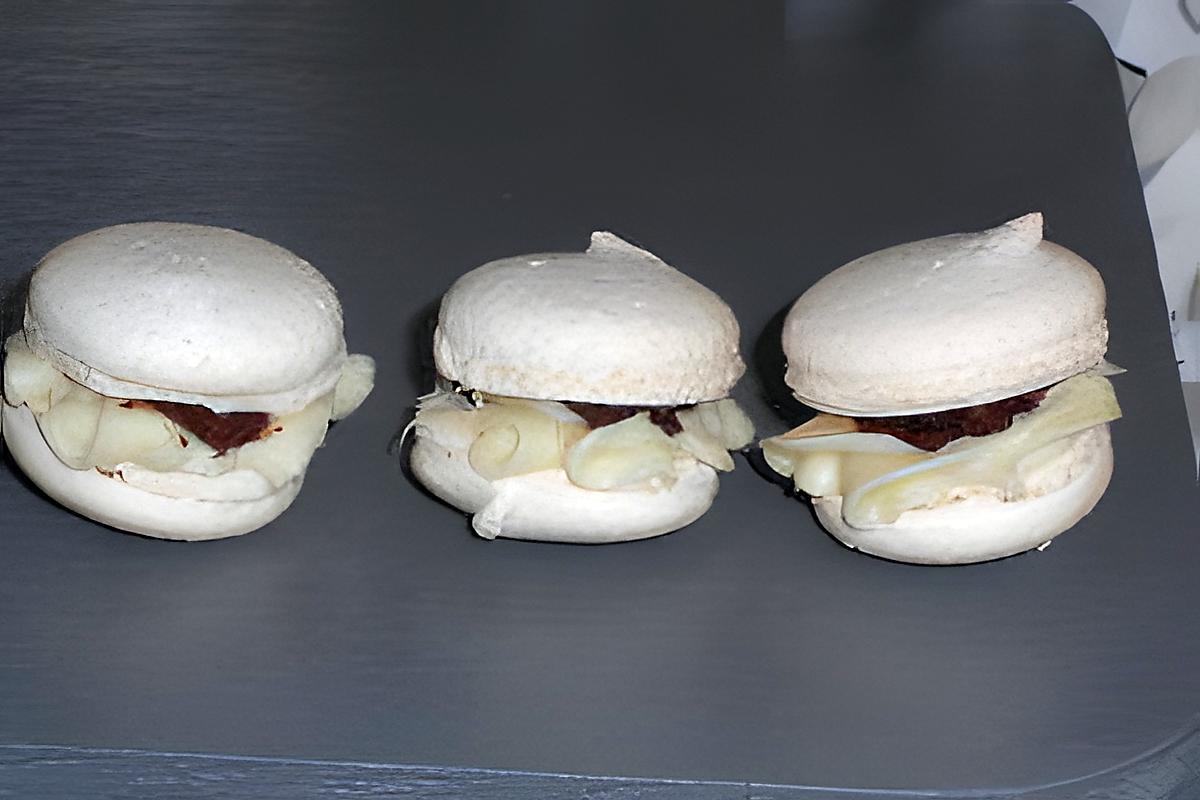 recette Macaron amande coeur choco/noisette