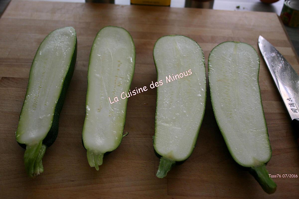 recette Courgettes du Jardin Farcies aux deux viandes