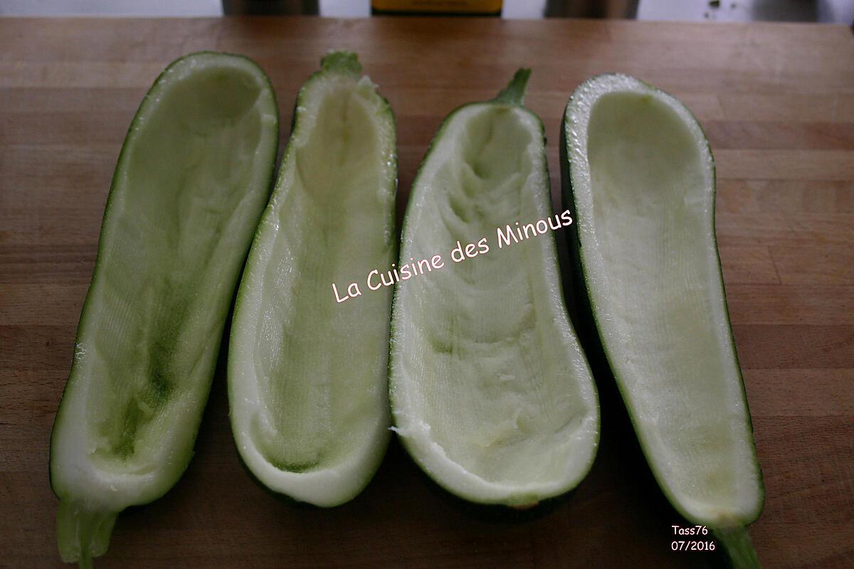 recette Courgettes du Jardin Farcies aux deux viandes