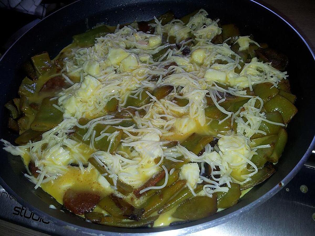recette Tortilla d'haricots plat au chorizo