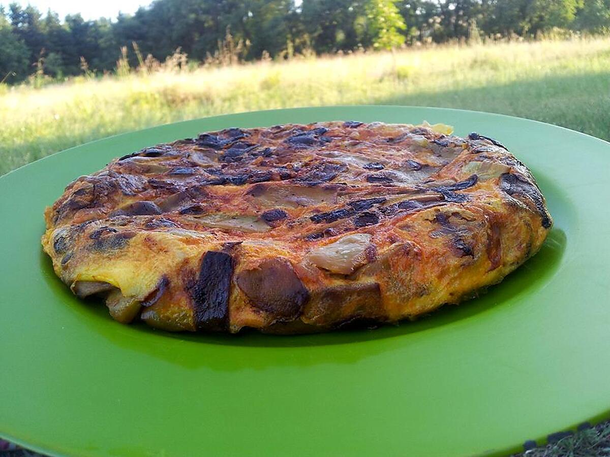 recette Tortilla d'haricots plat au chorizo