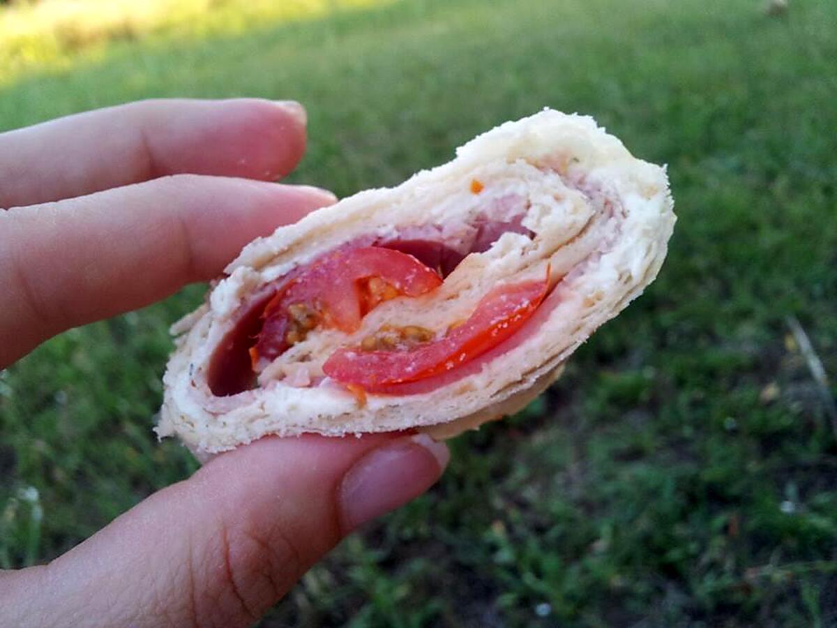 recette Wraps apéro au jambon tomate et boursin