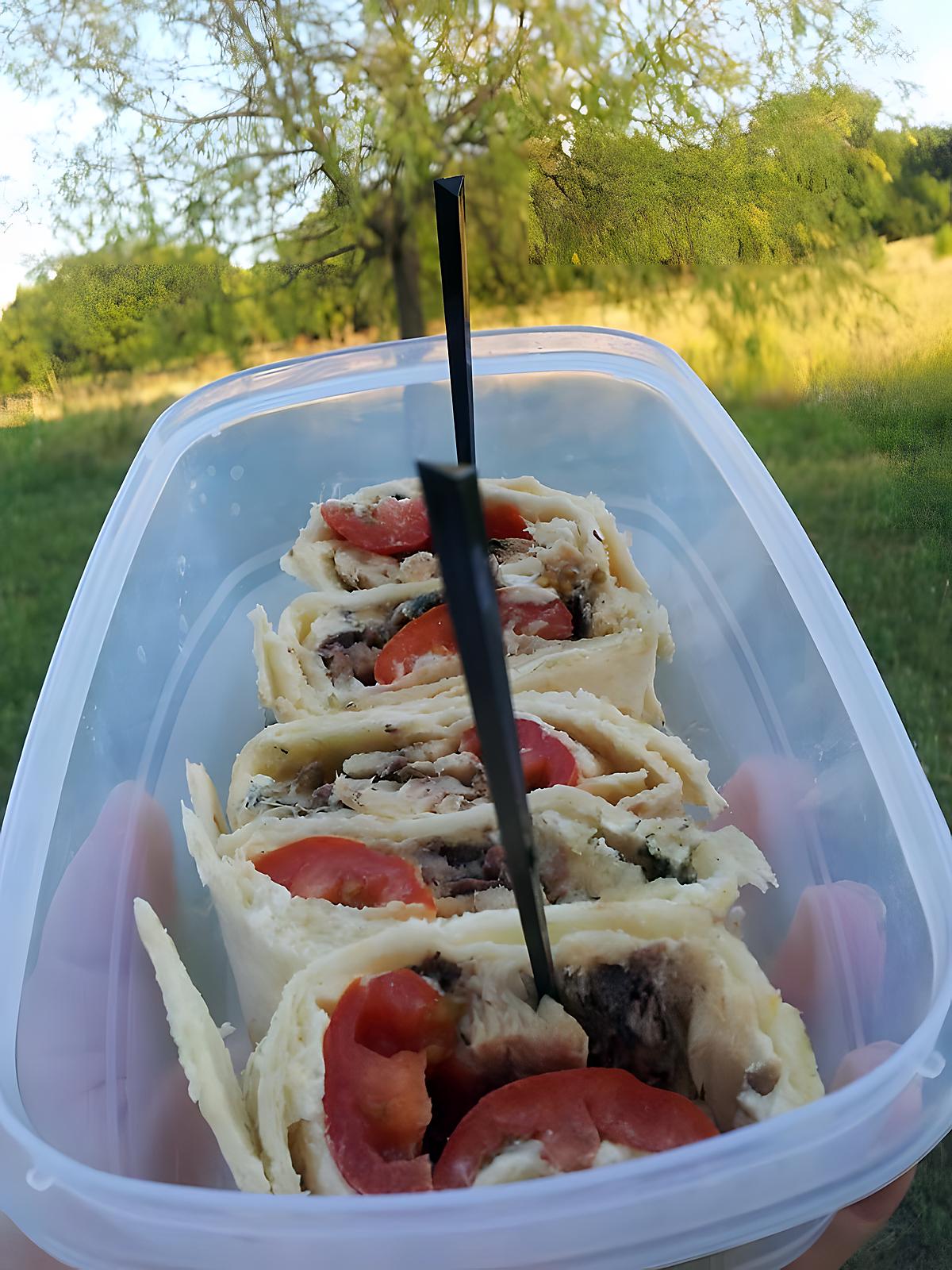 recette Wraps apéro au sardines tomates cerise et roquefort