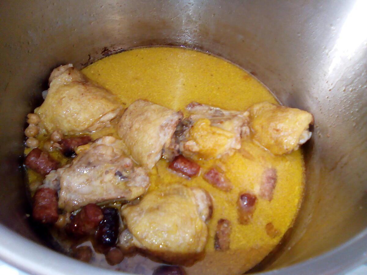 recette Hauts de cuisses de poulet au lait de coco et au merguez