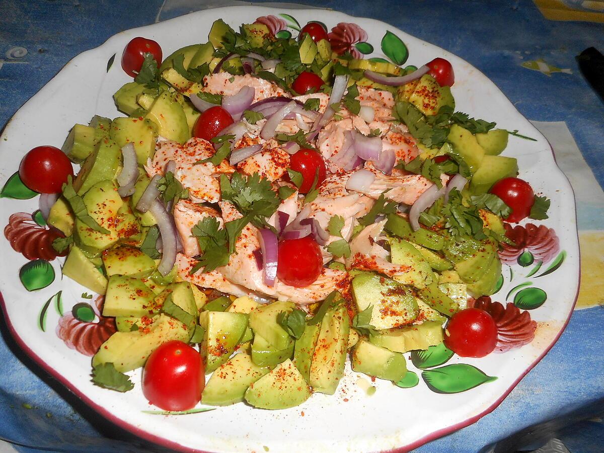 recette Salade d avocat au saumon