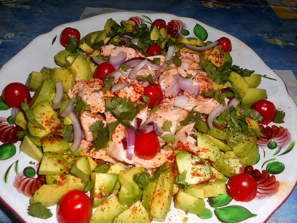 recette Salade d avocat au saumon