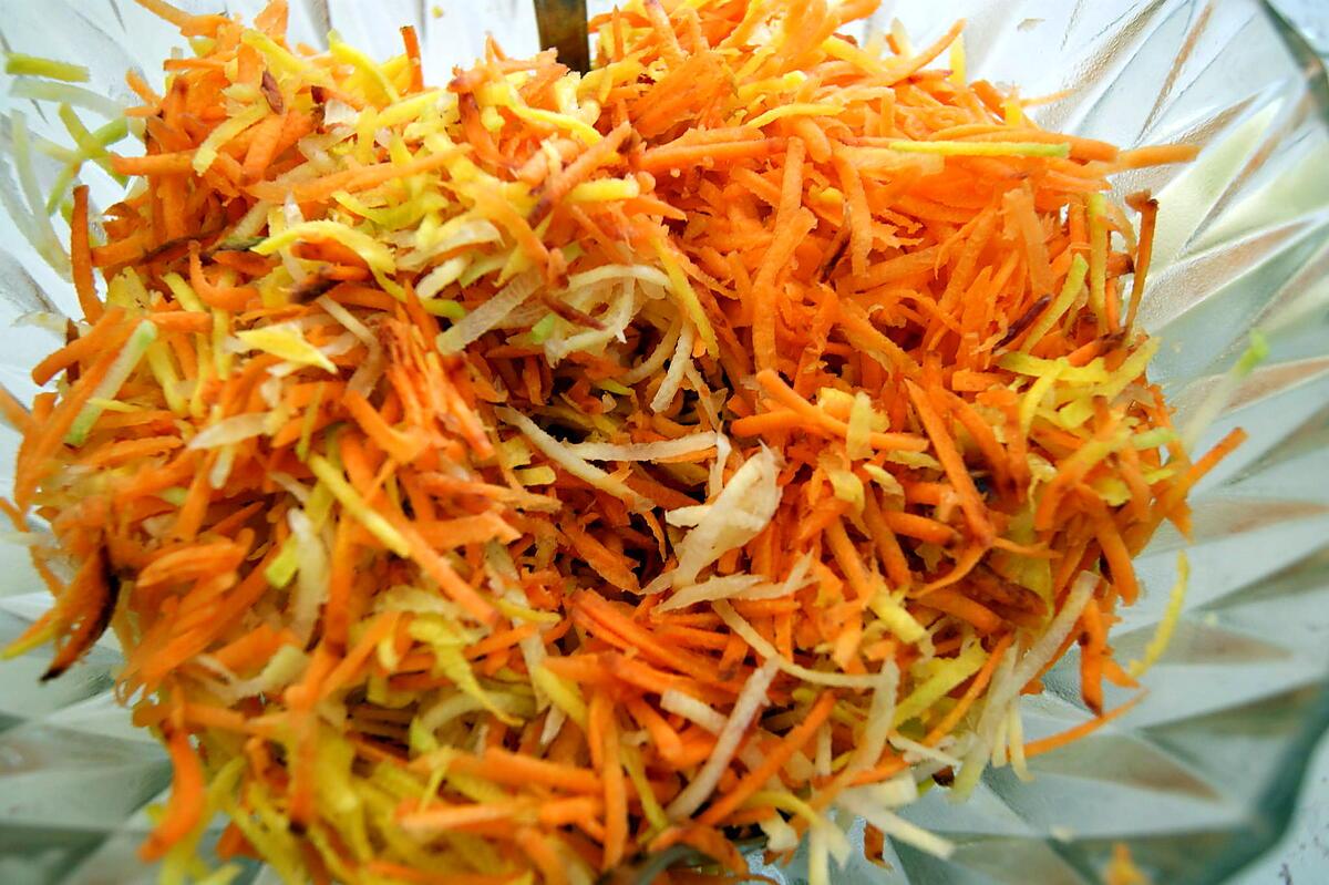 recette Carottes râpées multicolore allégées