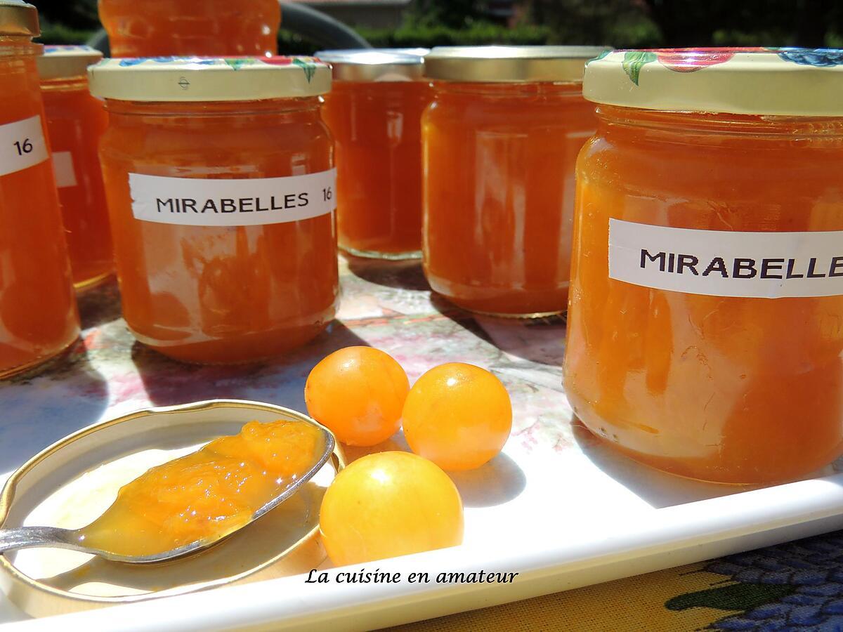 recette Confitures aux mirabelles