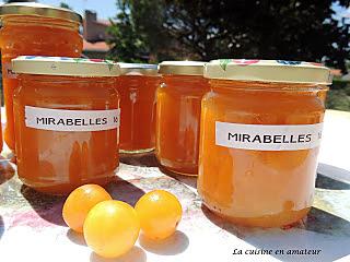 recette Confitures aux mirabelles