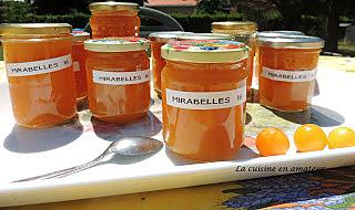 recette Confitures aux mirabelles