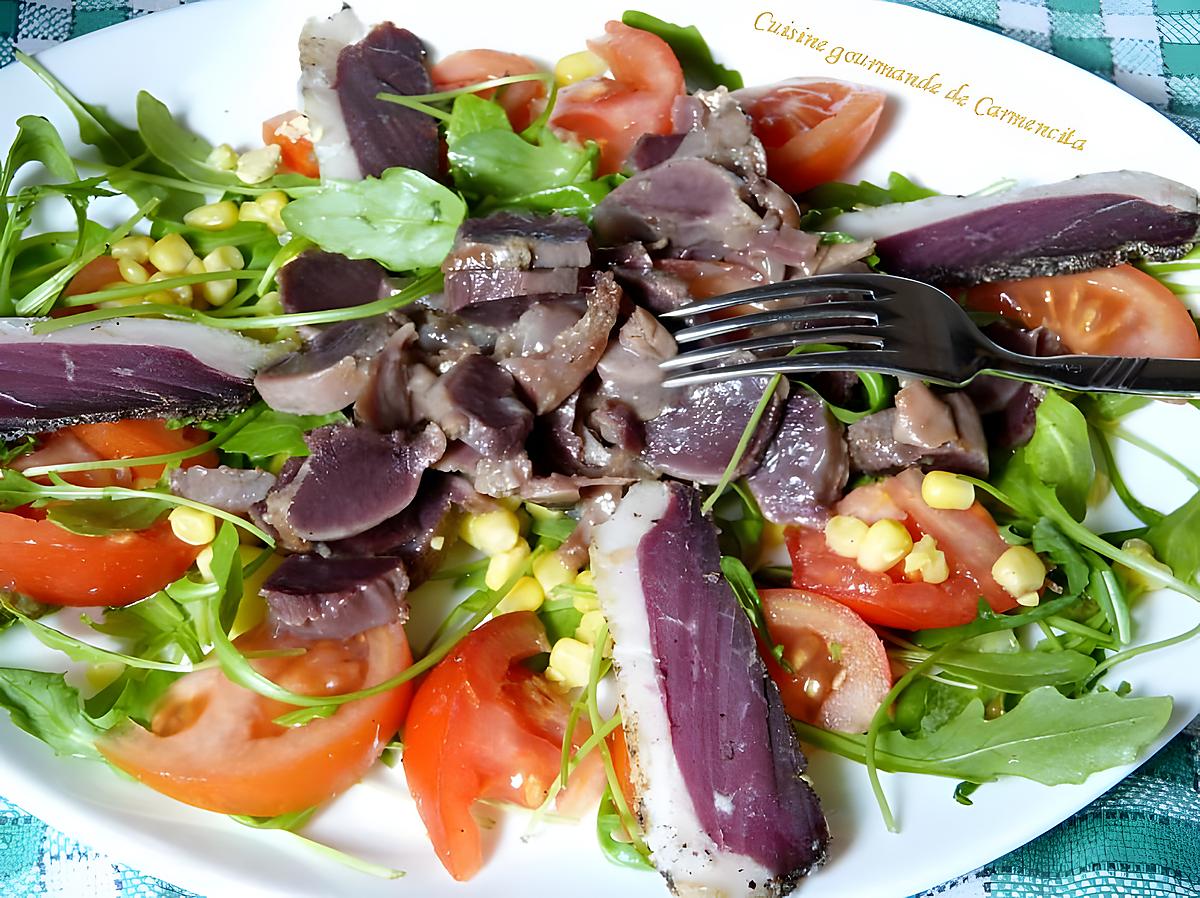 recette Salade de gésiers de canard confit