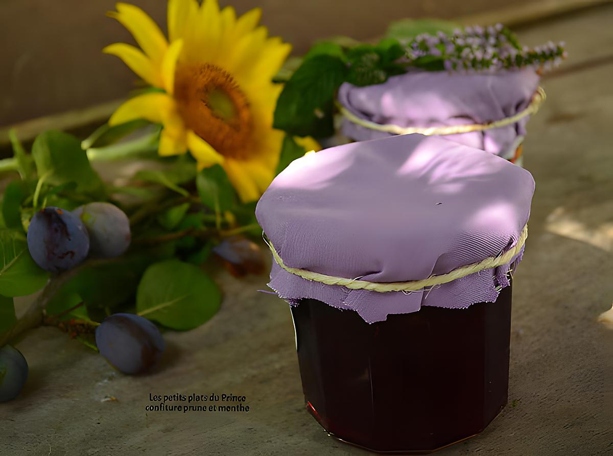 recette CONFITURE DE PRUNE ET MENTHE FRAICHE