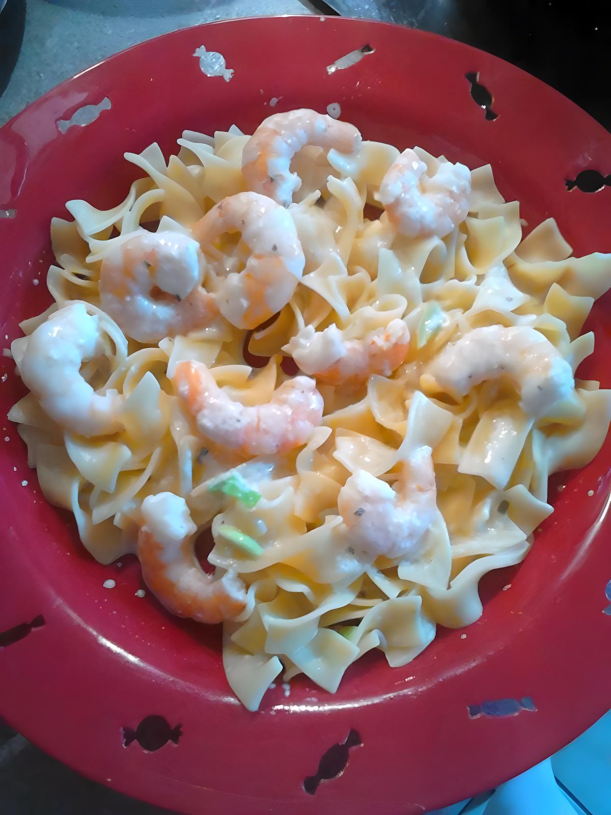 recette tagliatelle scampi creme a l ail