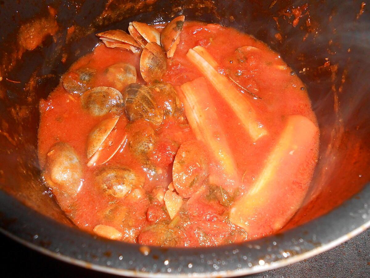 recette DUO DE SPAGHETTI GAMBAS VONGOLE ET SURIMI