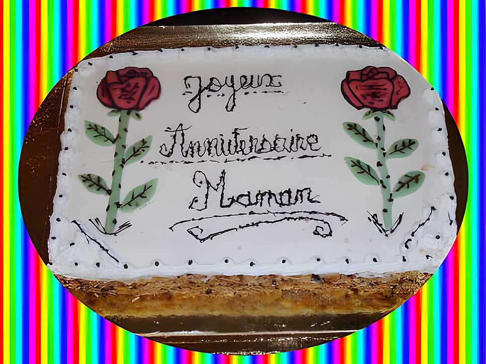 recette GATEAU CREME MOUSSELINE PECHES