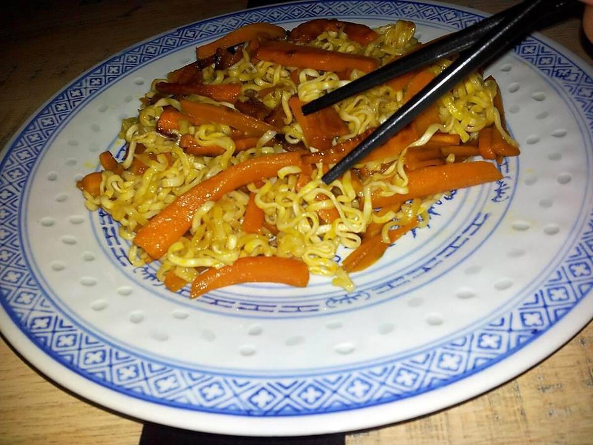 recette Vermicelles chinois sautées aux carottes