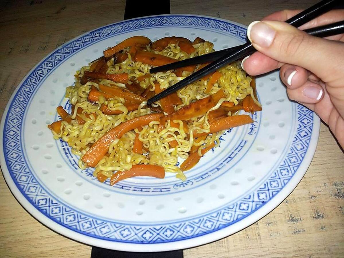 recette Vermicelles chinois sautées aux carottes
