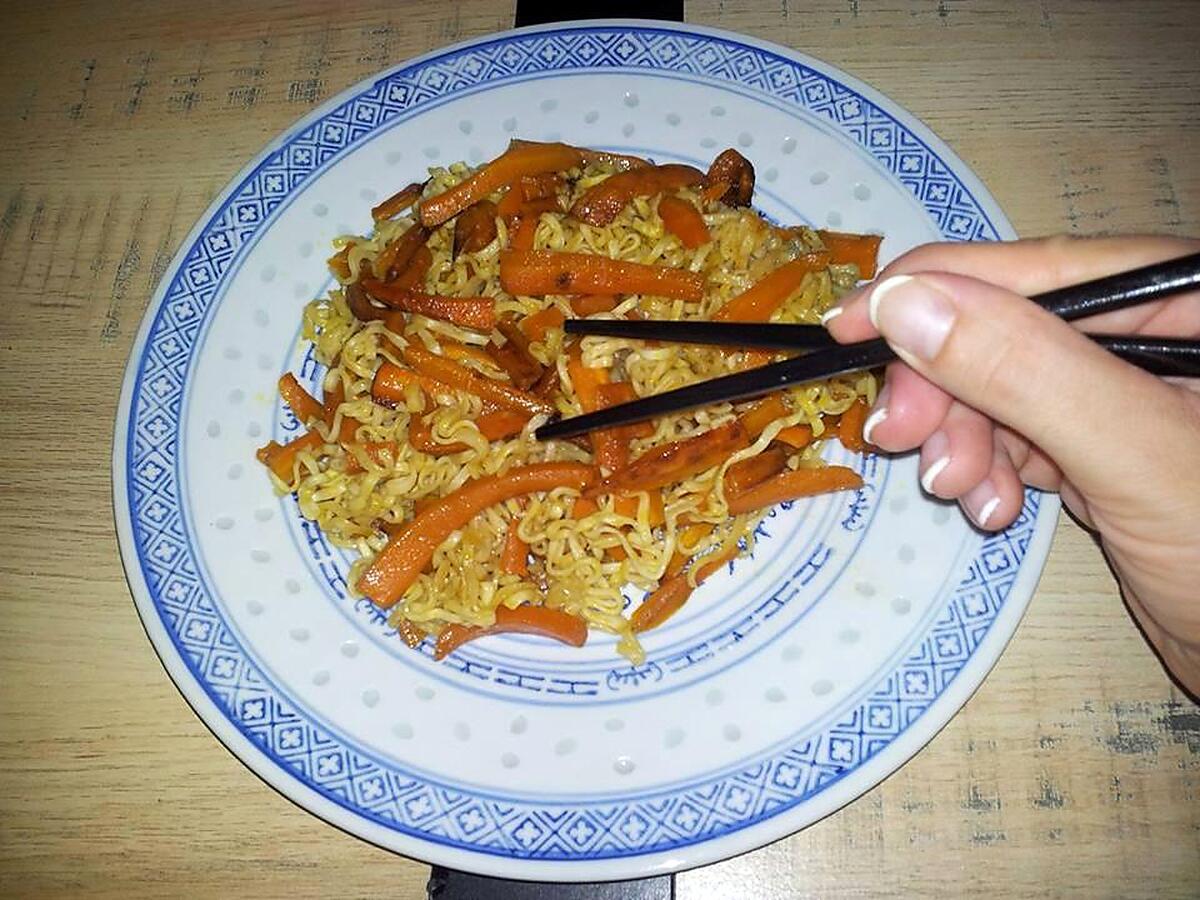 recette Vermicelles chinois sautées aux carottes