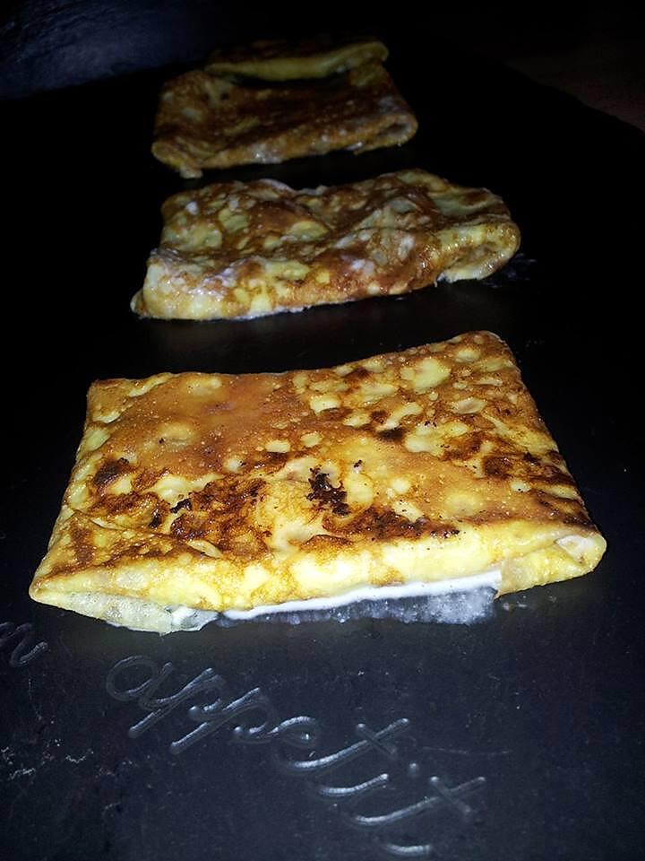 recette Crêpes d'omelette au jambon-fromage