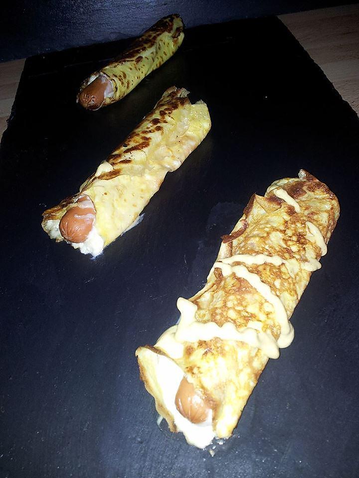 recette Crêpes d'omelette façon hot-dog