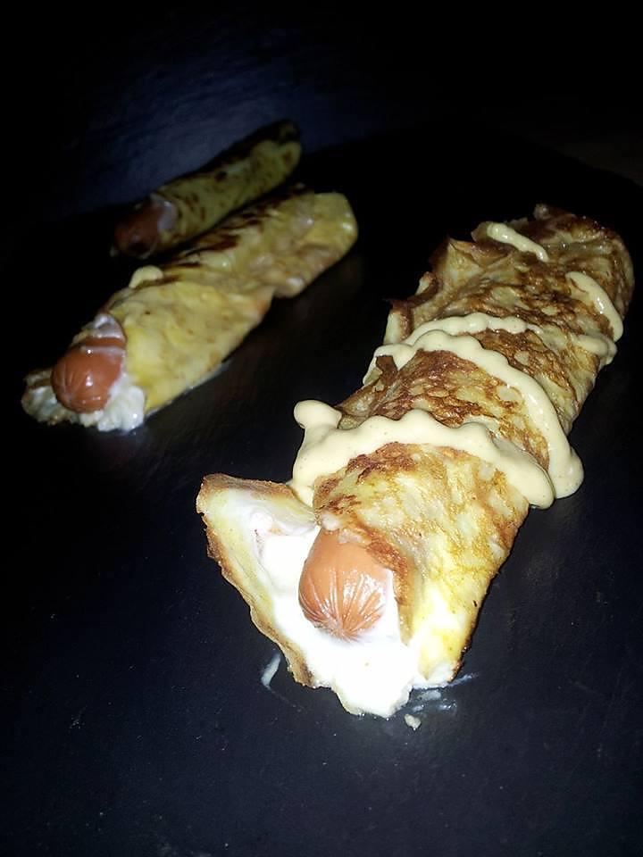 recette Crêpes d'omelette façon hot-dog