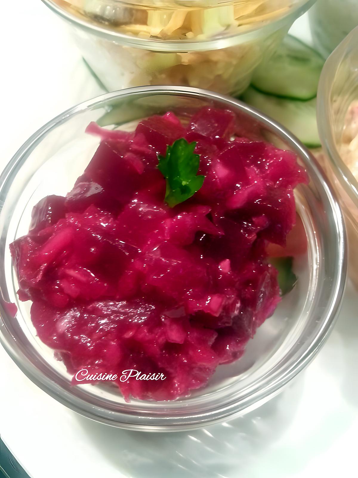 recette Salade de betterave à l'oignon rouge