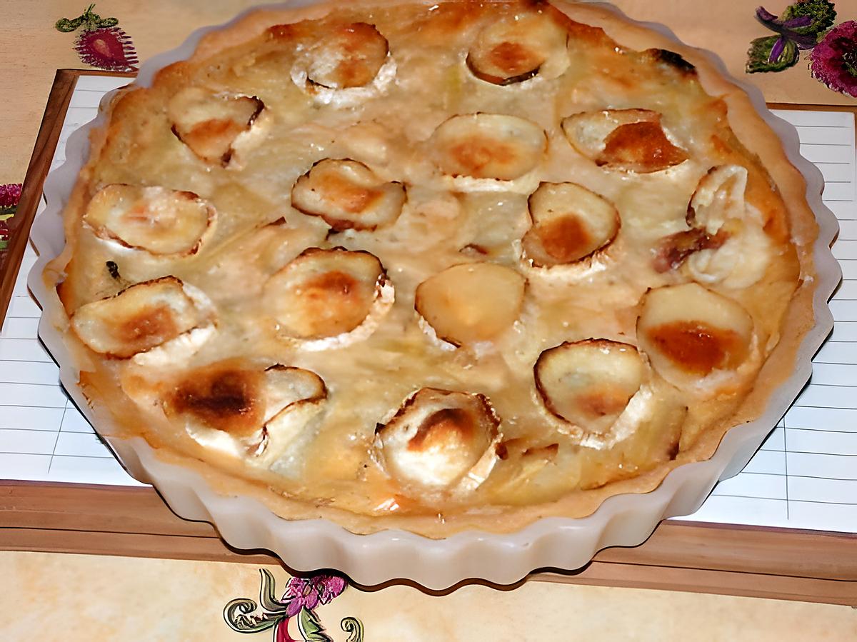 recette Tarte soubise au chèvre