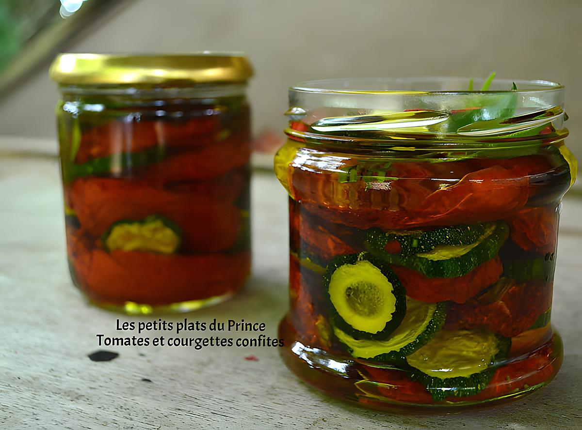 recette TOMATES ET COURGETTES CONFITES