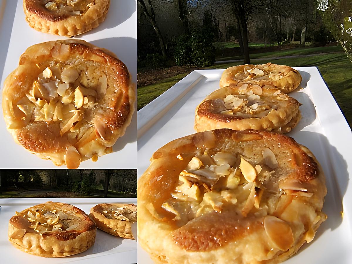 recette Tartelettes feuilletées à la pomme et crème d'amande