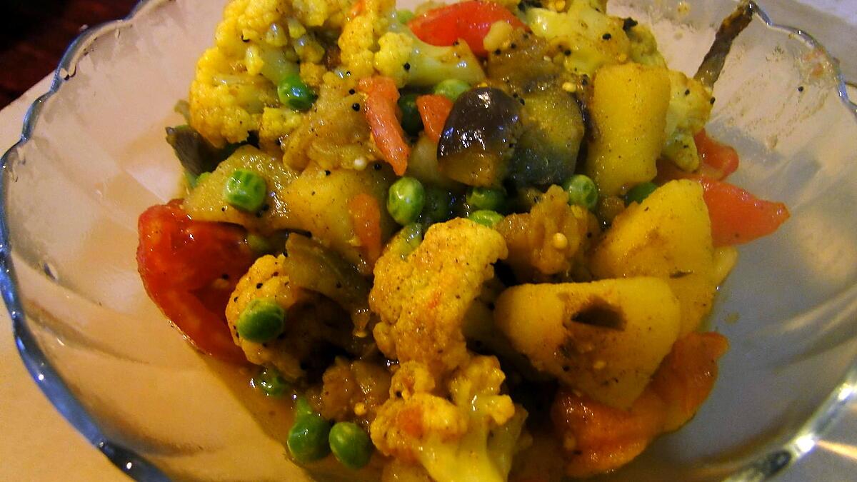 recette Curry d'aubergine et chou-fleur