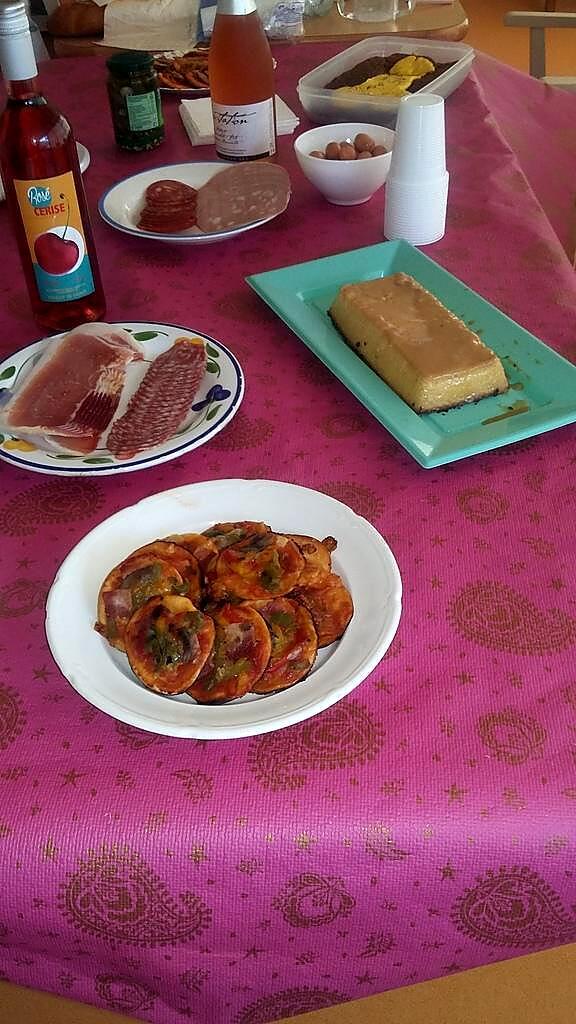 recette Minis pizzas apéritives au poivrons, champignons et au jambon