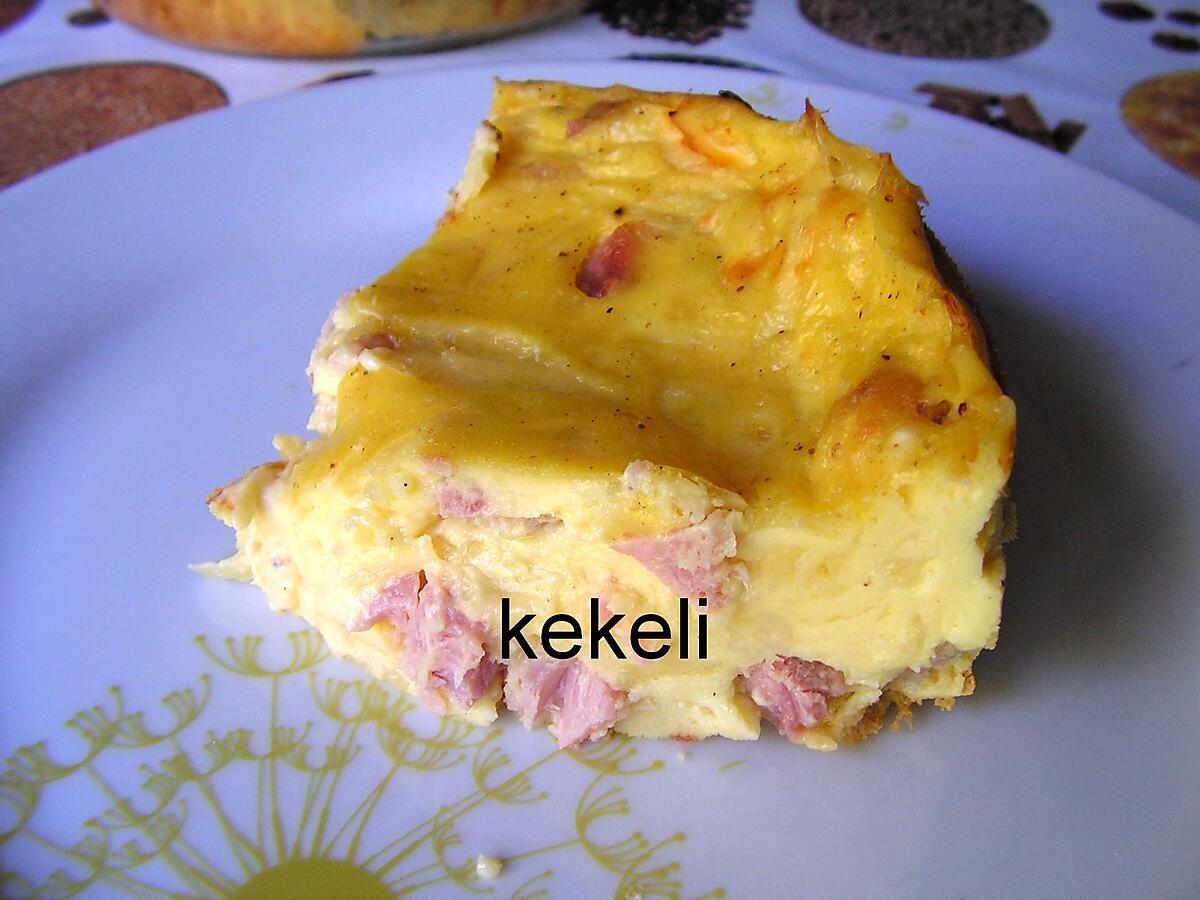 recette Quiche sans pâte  au jambon et comté