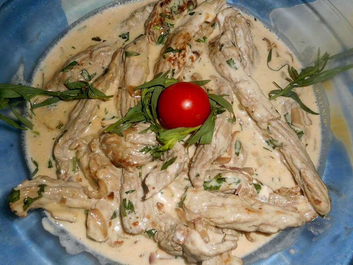 Recette d'Emincé de veau à l estragon