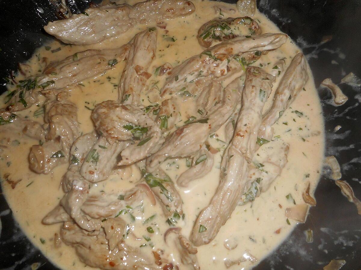 recette Emincé de veau à l estragon