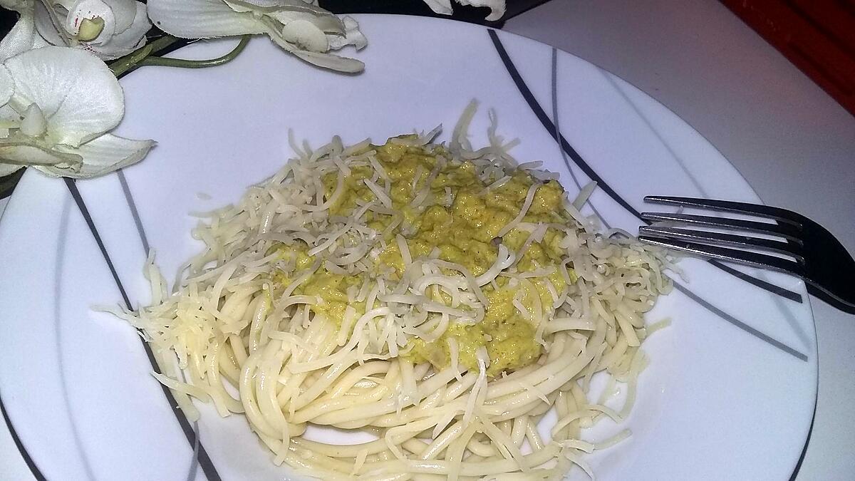 recette Spaghettis a la crème de thon et curry