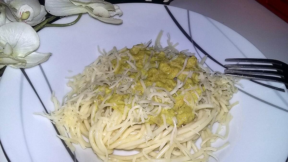 recette Spaghettis a la crème de thon et curry