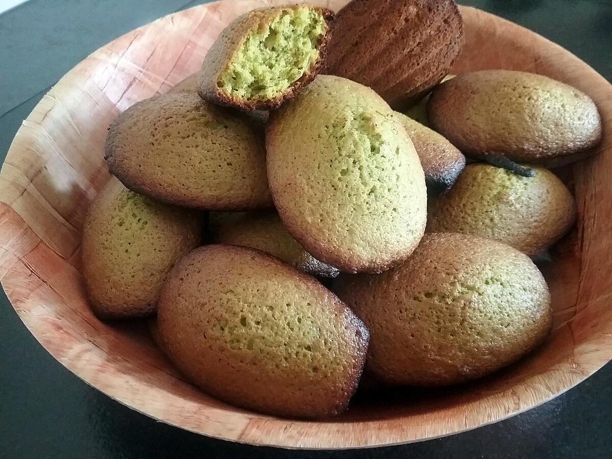 recette Madeleine au the vert matcha et citron